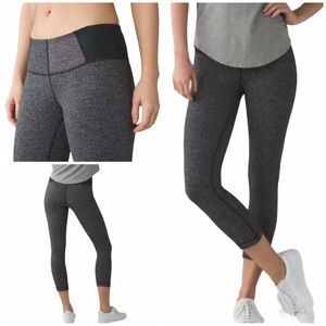 Lululemon Wunder Under Crop III Herringbone Black